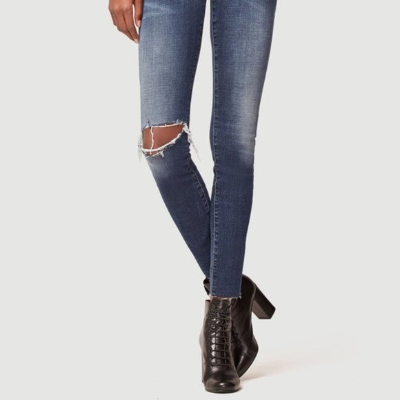 Frame Le Skinny De Jeanne Joli Raw Hem Jeans 25 - Picture 2 of 6